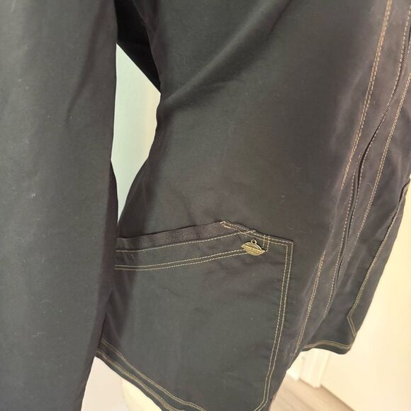 Dickies Essence Black Warm Up Scrubs Jacket Size Medium DK302 - Picture 6 of 8